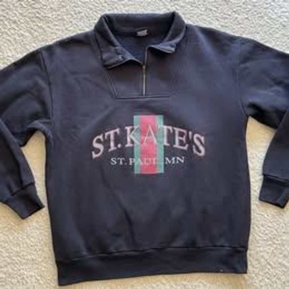 Vintage St. Kate's Minnesota Jansport 1/4 Zip Sweatshirt Adult XL Made in USA